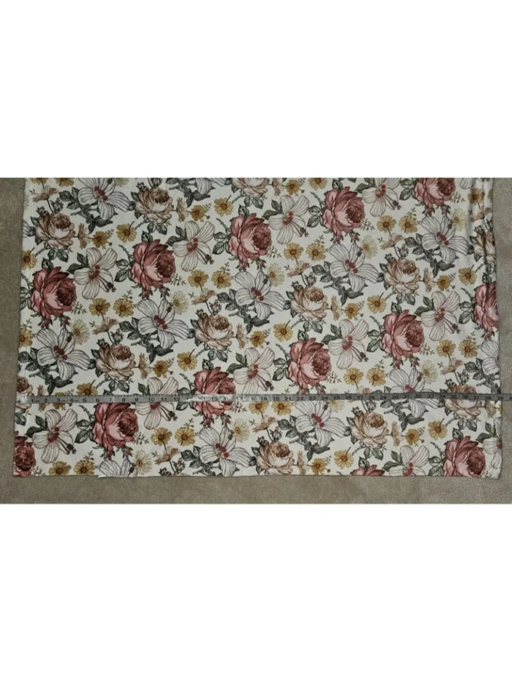 Pink Yellow Green Purple Floral Baby Blanket Fleece White Minky Dot 30x39